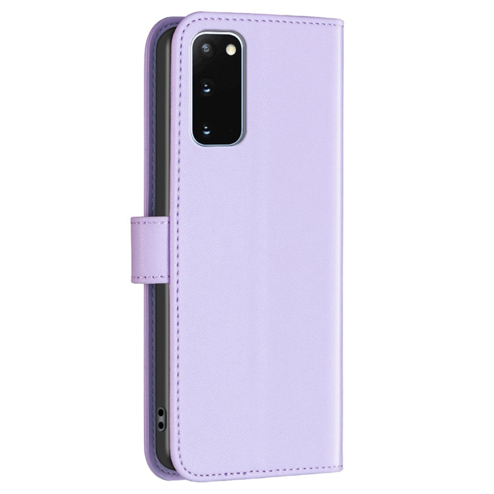 BINFEN COLOR BF17 For Samsung Galaxy S20 4G / 5G Flip Folio Wallet Cover PU Leather Stand Phone Case