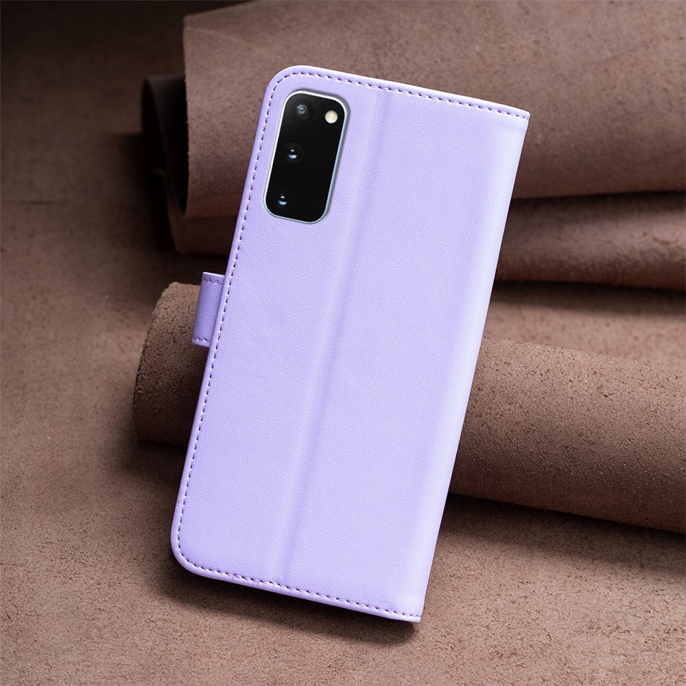BINFEN COLOR BF17 For Samsung Galaxy S20 4G / 5G Flip Folio Wallet Cover PU Leather Stand Phone Case