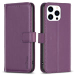 BINFEN COLOR BF17 For iPhone 14 Pro Max PU Leather Flip Wallet Case Folding Stand Phone Cover
