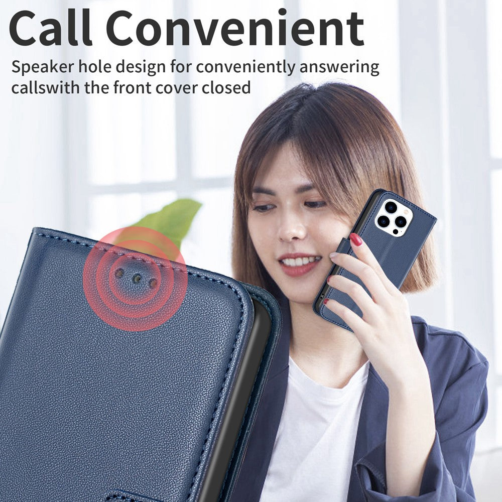 BINFEN COLOR BF17 For iPhone 14 Pro Magnetic Phone Case Wallet Leather Phone Cover with Stand Function