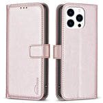 BINFEN COLOR BF17 For iPhone 14 Pro Magnetic Phone Case Wallet Leather Phone Cover with Stand Function