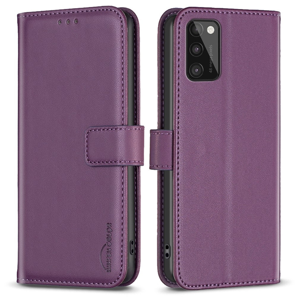 BINFEN COLOR BF17 For Samsung Galaxy A41 (Global Version) Wallet Leather Phone Cover Stand Magnetic Case