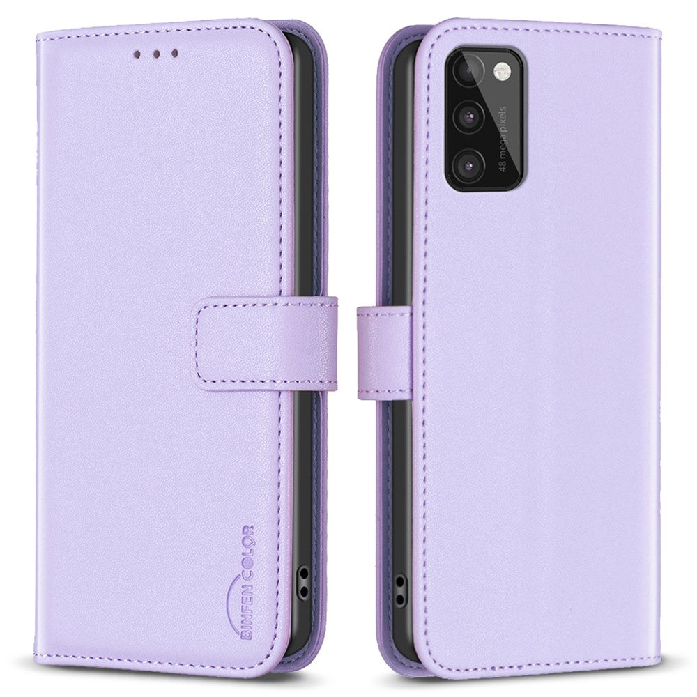 BINFEN COLOR BF17 For Samsung Galaxy A41 (Global Version) Wallet Leather Phone Cover Stand Magnetic Case