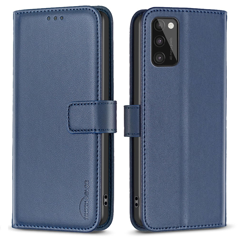 BINFEN COLOR BF17 For Samsung Galaxy A41 (Global Version) Wallet Leather Phone Cover Stand Magnetic Case