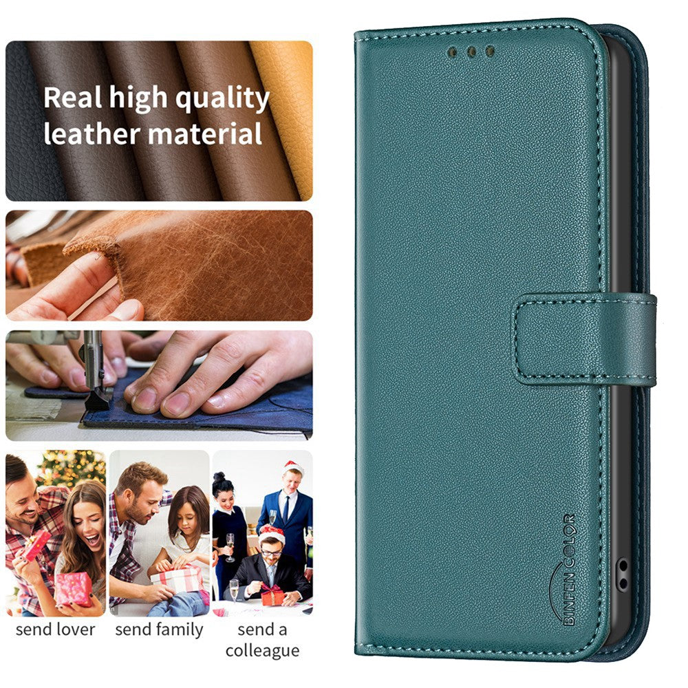 BINFEN COLOR BF17 TPU+PU Leather Phone Cover for Samsung Galaxy S20 Ultra Stand Magnetic Phone Case Wallet
