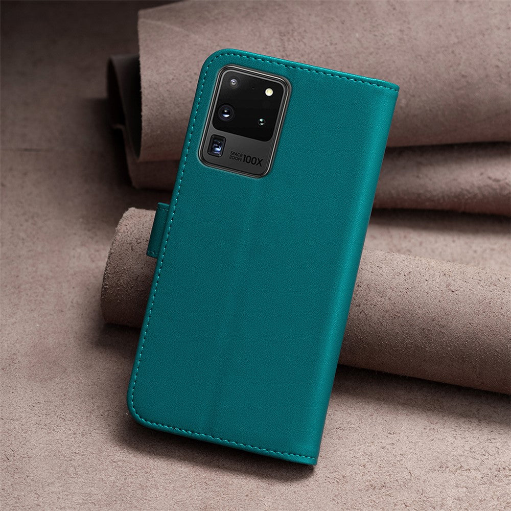BINFEN COLOR BF17 TPU+PU Leather Phone Cover for Samsung Galaxy S20 Ultra Stand Magnetic Phone Case Wallet