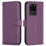 BINFEN COLOR BF17 TPU+PU Leather Phone Cover for Samsung Galaxy S20 Ultra Stand Magnetic Phone Case Wallet