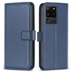 BINFEN COLOR BF17 TPU+PU Leather Phone Cover for Samsung Galaxy S20 Ultra Stand Magnetic Phone Case Wallet