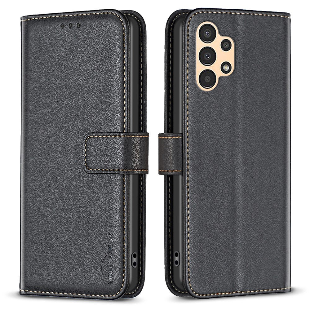 BINFEN COLOR BF17 For Samsung Galaxy A73 5G Phone Wallet Case Stand Leather Phone Cover