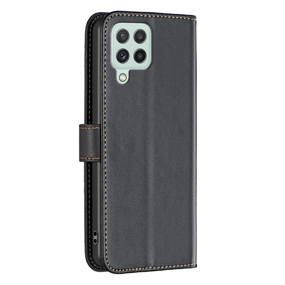 BINFEN COLOR BF17 For Samsung Galaxy A22 4G (EU Version) Wallet Phone Cover PU Leather Stand Case