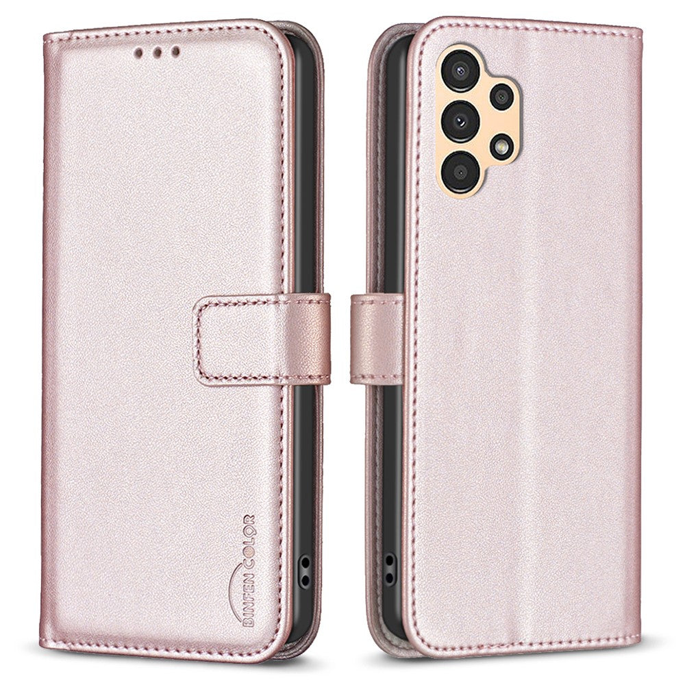 BINFEN COLOR BF17 Leather Case for Samsung Galaxy A13 4G / 5G Stand Cell Phone Wallet Cover