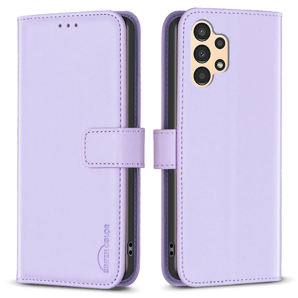BINFEN COLOR BF17 Leather Case for Samsung Galaxy A13 4G / 5G Stand Cell Phone Wallet Cover