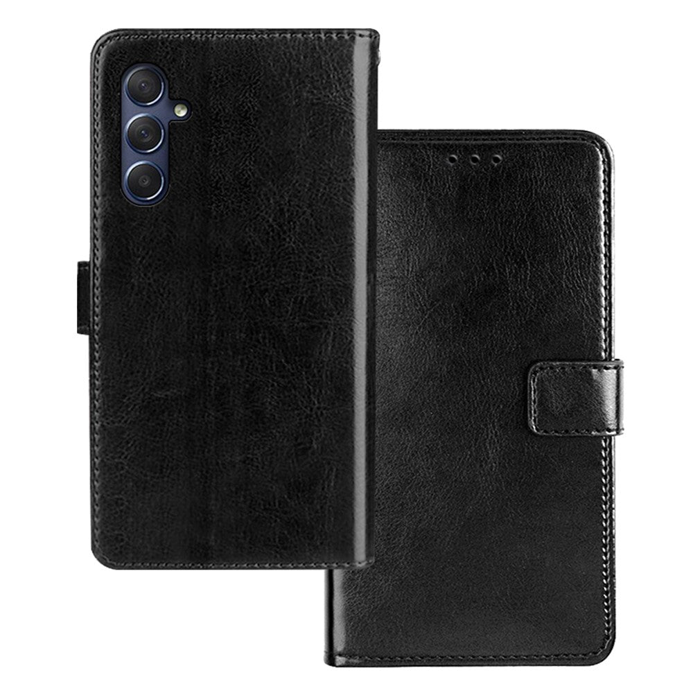 IDEWEI For Samsung Galaxy M54 5G / F54 5G PU Leather Stand Case Crazy Horse Texture Wallet Cover Phone Shell