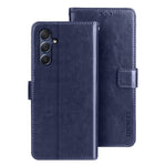 IDEWEI ridsefast læderpungcover til Samsung Galaxy M54 5G / F54 5G med Crazy Horse-struktur og støttefunktion