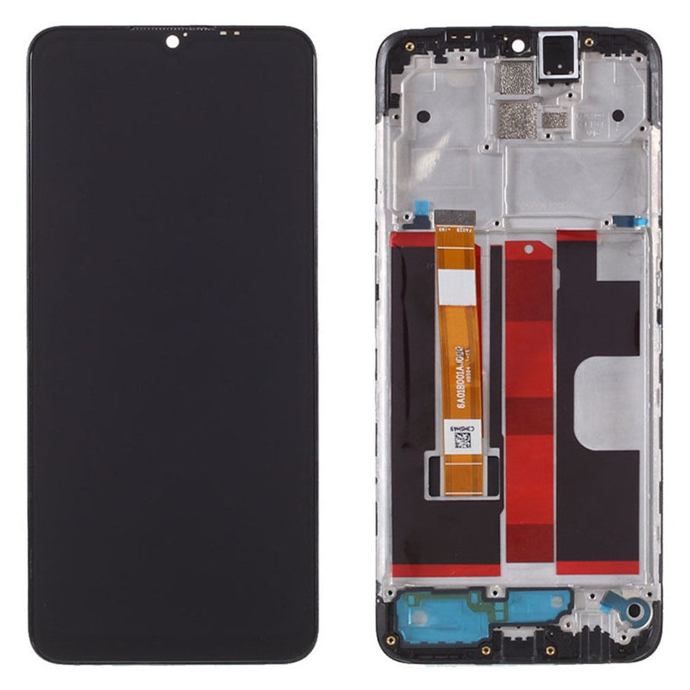 Til Oppo A11 / A5 (2020) OEM Grade S LCD-skærm og digitizer-enhed + rammedel (uden logo)
