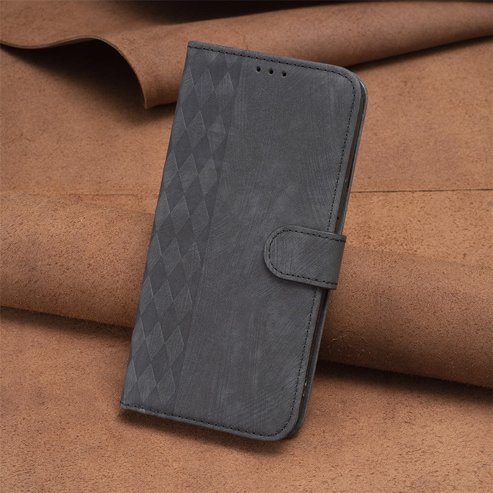 For Xiaomi Redmi Note 11 4G (Qualcomm) / Note 11S 4G Leather Phone Case Imprinting Grid Wallet Stand Shell