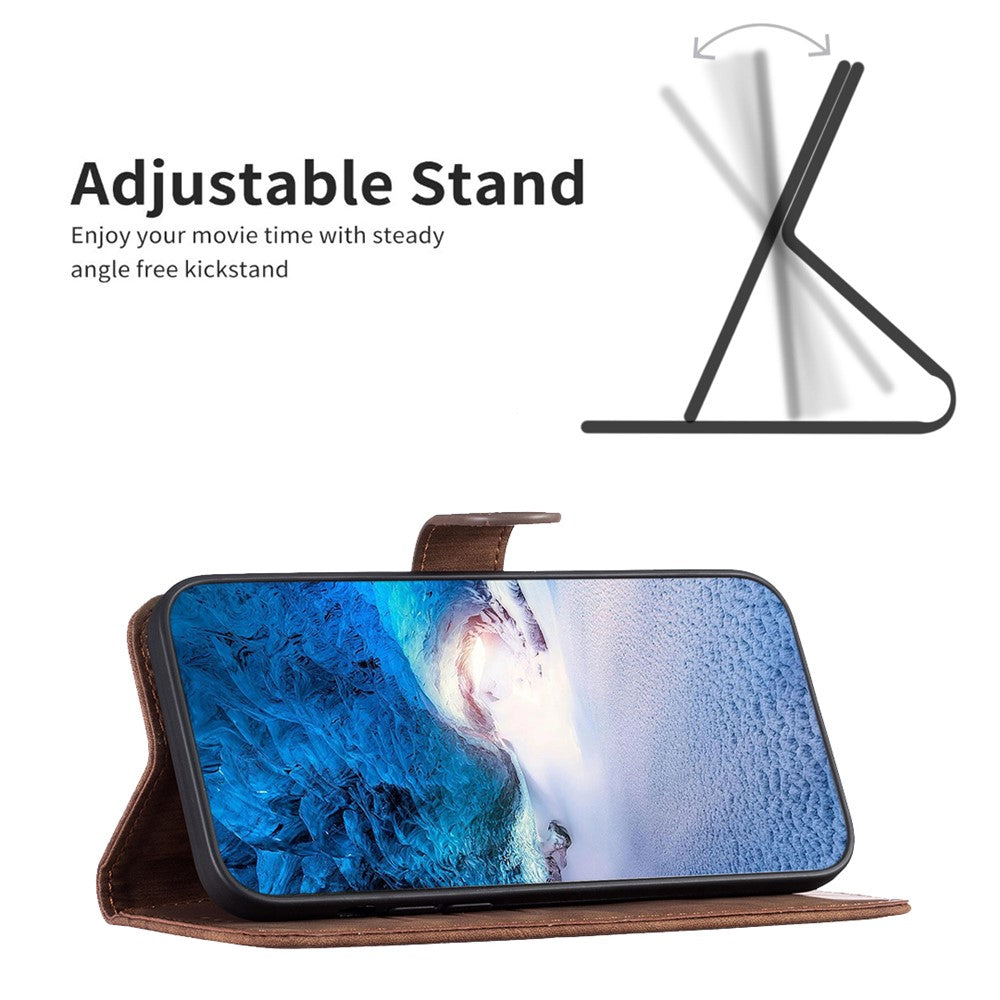 For Xiaomi Redmi Note 11 4G (MediaTek) / Redmi 10 4G (2021) / Redmi 10 2022 4G / 10 Prime Imprinting Grid Wallet Stand Phone Leather Case
