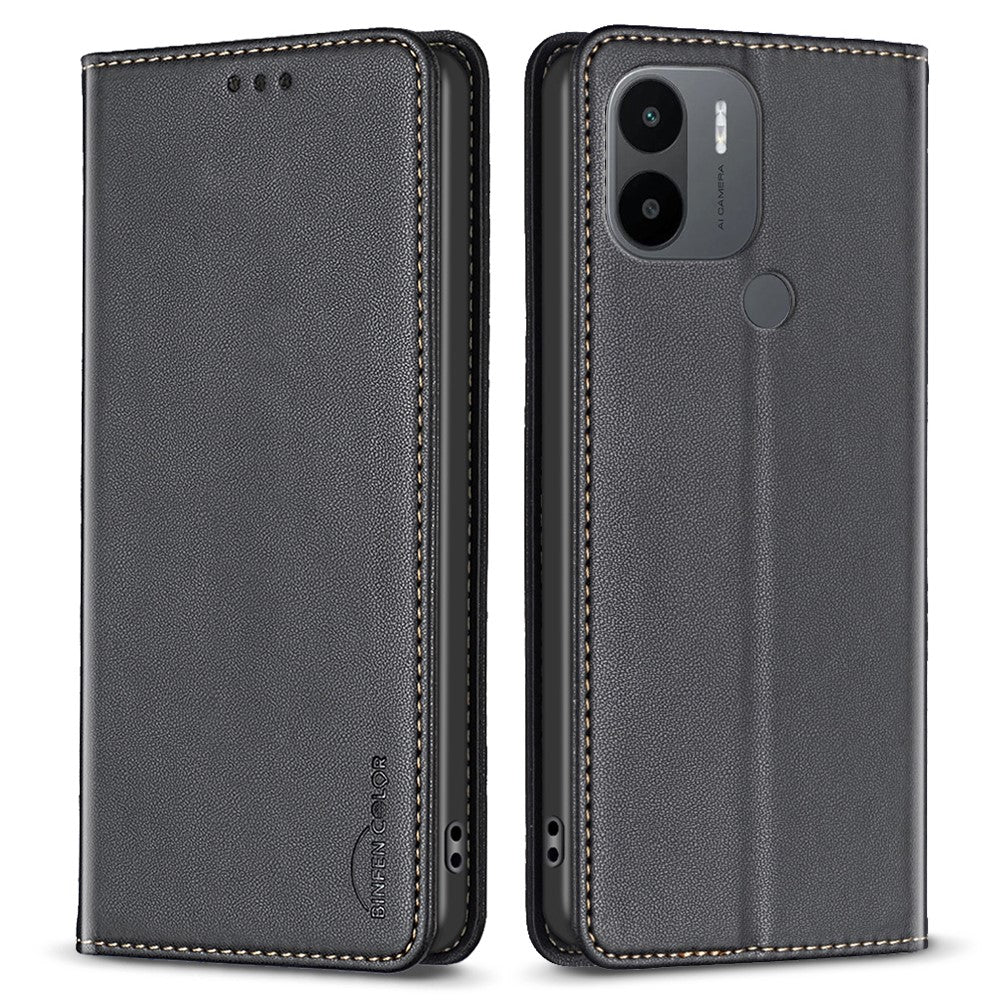 BINFEN COLOR BF18 för Xiaomi Redmi A1 4G / A1+ 4G / Redmi A2 4G / A2+ 4G / Poco C50 4G mobilskal Korthållare PU-läder Flipfodral