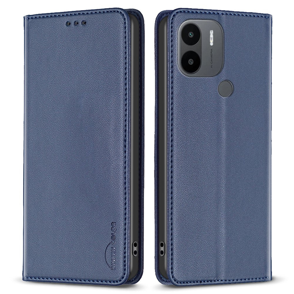 BINFEN COLOR BF18 för Xiaomi Redmi A1 4G / A1+ 4G / Redmi A2 4G / A2+ 4G / Poco C50 4G mobilskal Korthållare PU-läder Flipfodral