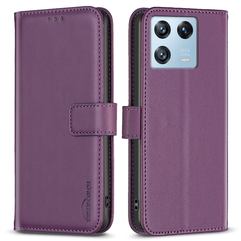 BINFEN COLOR BF17 For Xiaomi 13 Pro 5G Stand Wallet Phone Case PU Leather Phone Cover