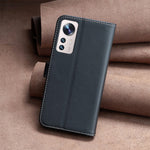 BINFEN COLOR BF17 Leather Phone Cover for Xiaomi 12 Lite 5G Anti-drop Wallet Stand Case