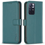 BINFEN COLOR BF17 mobilskal till Xiaomi Redmi Note 11 4G (Qualcomm) / Note 11S 4G PU-läder Plånboksfodral med stativ