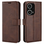 Xiaomi Redmi Note 12 Turbo / Poco F5 5G Kalvtextur Stativ Plånbok Fyrkantigt Magnetiskt Stängning PU Läder mobilskal