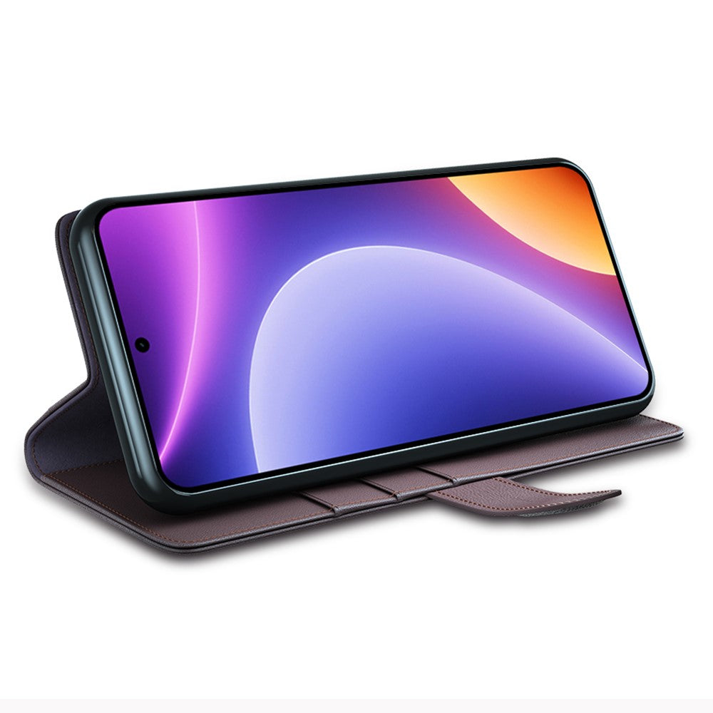 For Xiaomi Redmi Note 12 Turbo / Poco F5 5G Case Genuine Split Leather Phone Cover with Wallet Stand