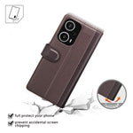 For Xiaomi Redmi Note 12 Turbo / Poco F5 5G Case Genuine Split Leather Phone Cover with Wallet Stand