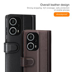 For Xiaomi Redmi Note 12 Turbo / Poco F5 5G Case Genuine Split Leather Phone Cover with Wallet Stand