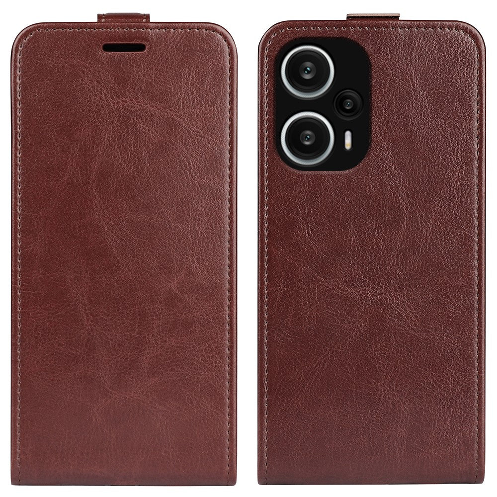 Mobilskal till Xiaomi Redmi Note 12 Turbo / Poco F5 5G Vertikalt Flip PU-lädermobilskal med kortplatser