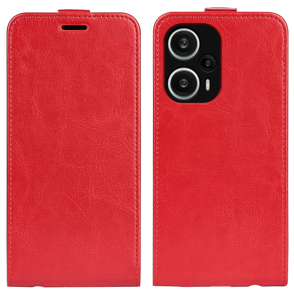 Mobilskal till Xiaomi Redmi Note 12 Turbo / Poco F5 5G Vertikalt Flip PU-lädermobilskal med kortplatser