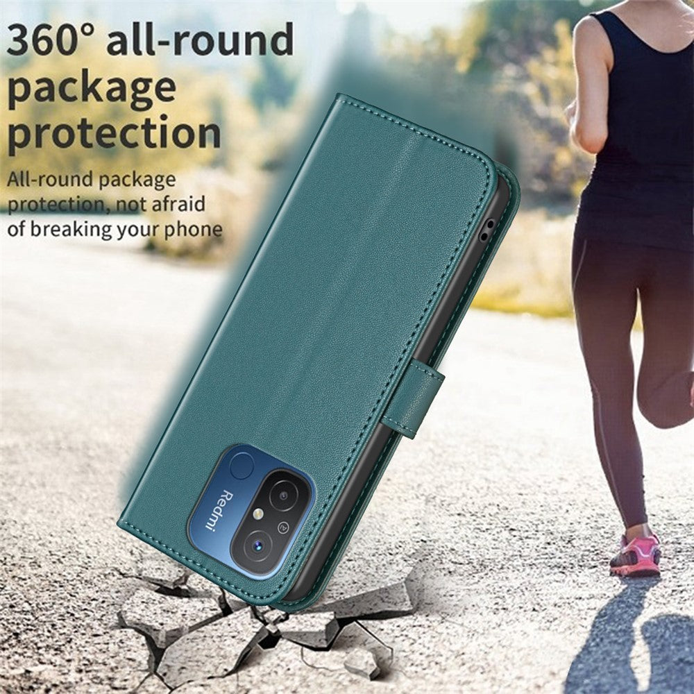 BINFEN COLOR BF17 For Xiaomi Poco C55 4G / Redmi 12C 4G Phone Case PU Leather Wallet Stand Phone Cover