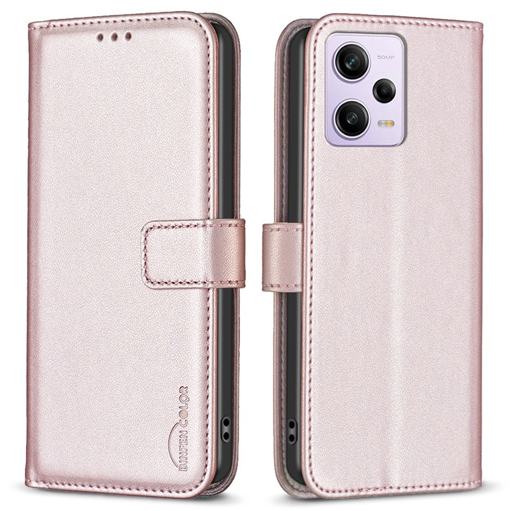 Xiaomi Redmi Note 12 Pro 5G / 12 Pro Speed 5G / Poco X5 Pro 5G Läderfodral BINFEN COLOR BF17 Stativ Plånboksfodral