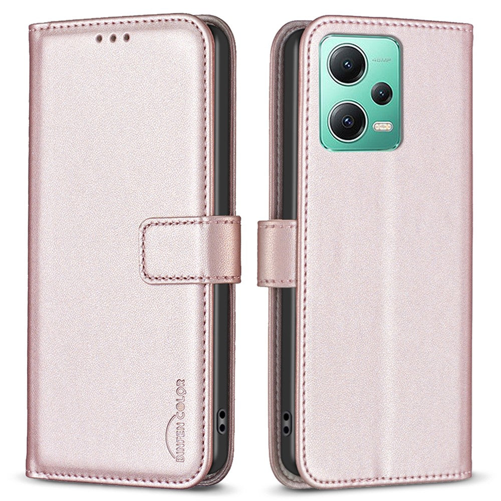 BINFEN COLOR BF17 For Xiaomi Redmi Note 12 5G (China) / (India) / (Global) / Poco X5 5G Leather Case Stand Wallet Phone Cover