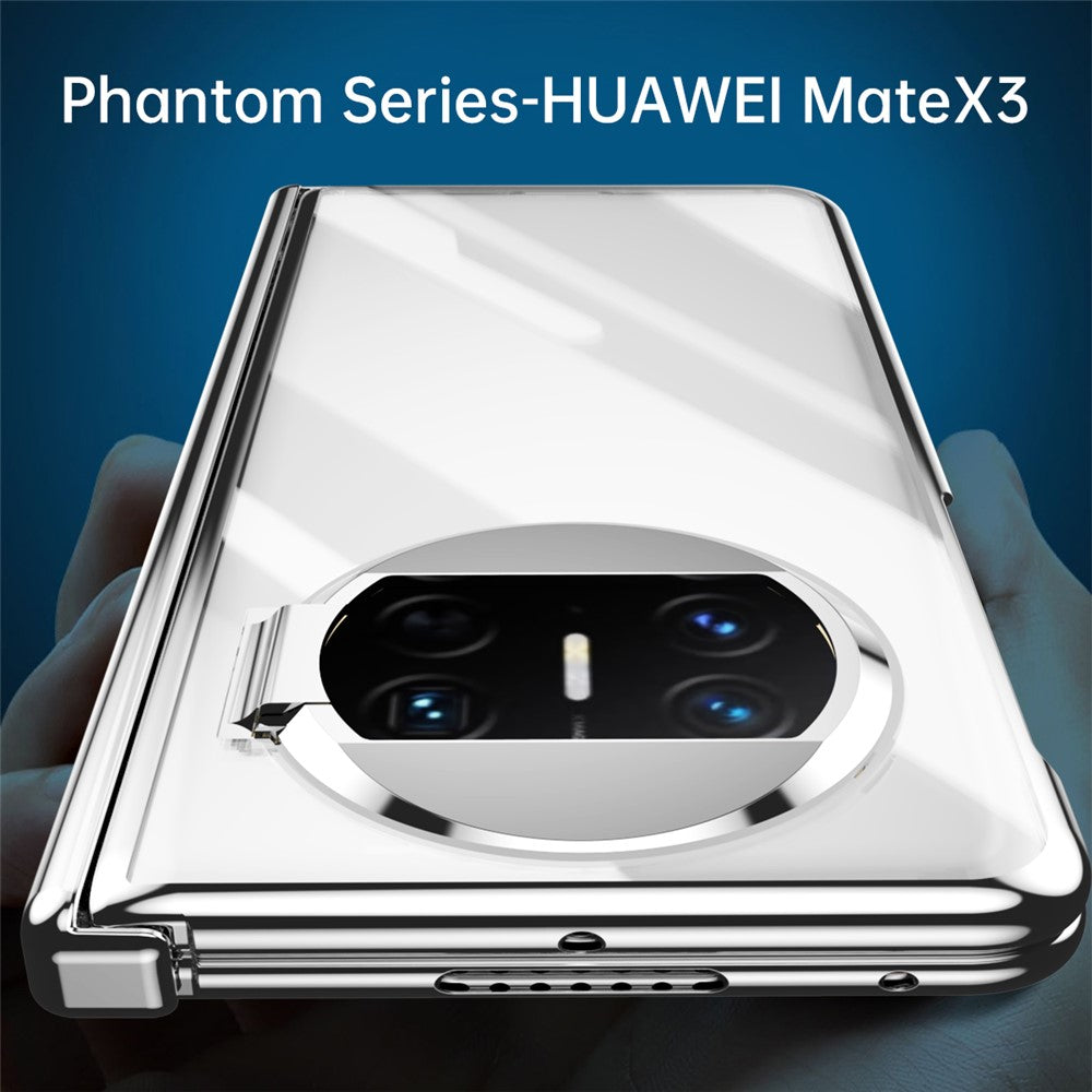 Huawei Mate X3 5G Phantom-serien, gångjärnsskyddande mobilskal, stativ, PC-skydd med härdat glasfilm
