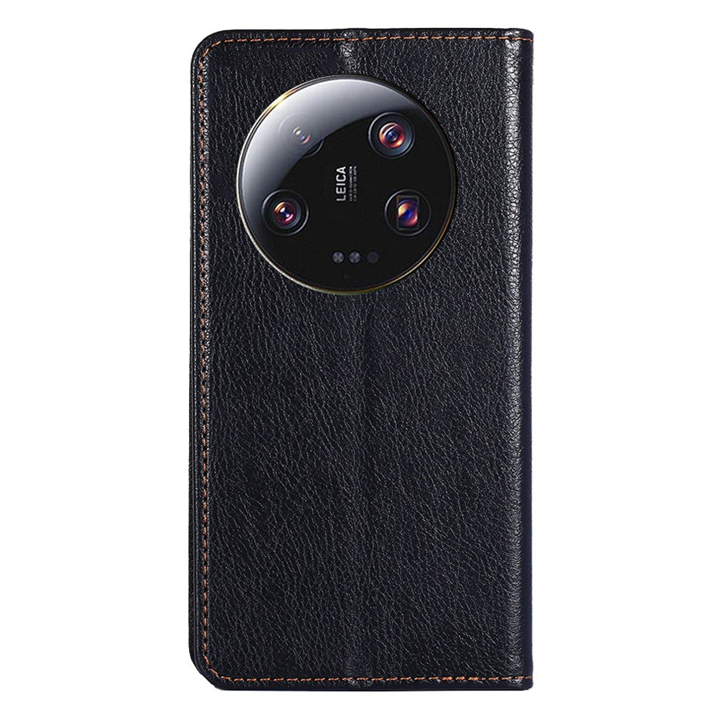 Xiaomi 13 Ultra Plånboksfodral PU-läder Enfärgat Magnetiskt Stängande Stativ Smartphone-fodral