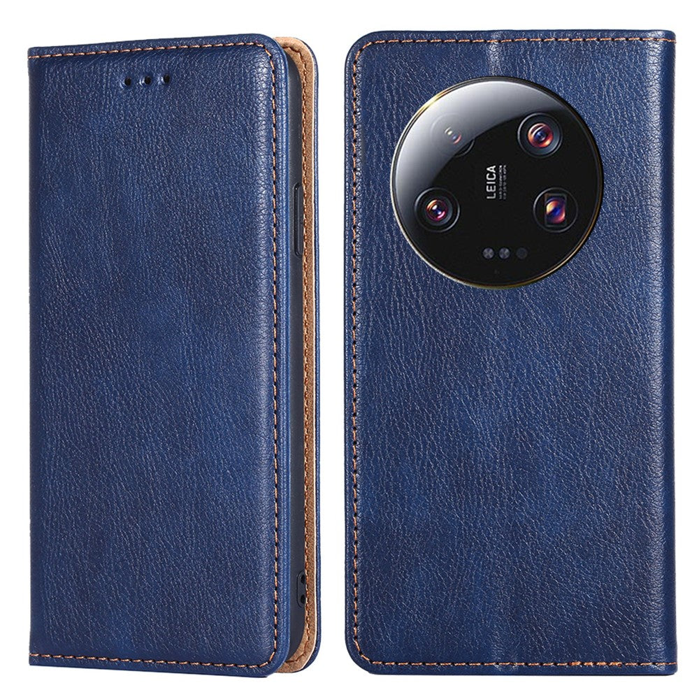 Xiaomi 13 Ultra Plånboksfodral PU-läder Enfärgat Magnetiskt Stängande Stativ Smartphone-fodral
