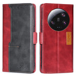 For Xiaomi 13 Ultra PU Leather Stand Cover Contrast Color Flip Wallet Phone Case
