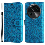 For Oppo Find X6 Pro PU Leather Wallet Protective Cover Sunflower Imprinted Phone Flip Stand Case