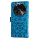 For Oppo Find X6 Pro PU Leather Wallet Protective Cover Sunflower Imprinted Phone Flip Stand Case
