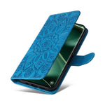 For Oppo Find X6 Pro PU Leather Wallet Protective Cover Sunflower Imprinted Phone Flip Stand Case