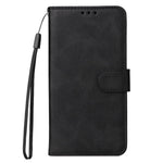 Leather Case for Oppo Find X6 Calf Texture Wallet Stand Shockproof Cell Phone Cover with Strap