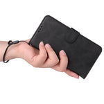 Leather Case for Oppo Find X6 Calf Texture Wallet Stand Shockproof Cell Phone Cover with Strap