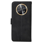 For Huawei Enjoy 60X Calf Texture Leather Case Wallet Stand Cell Phone Cover with Strap
