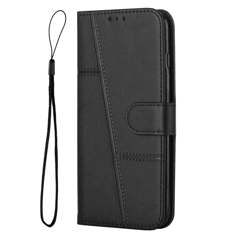 PU Leather Case for Xiaomi Redmi Note 12 4G Cell Phone Drop-proof Wallet Foldable Stand Cover