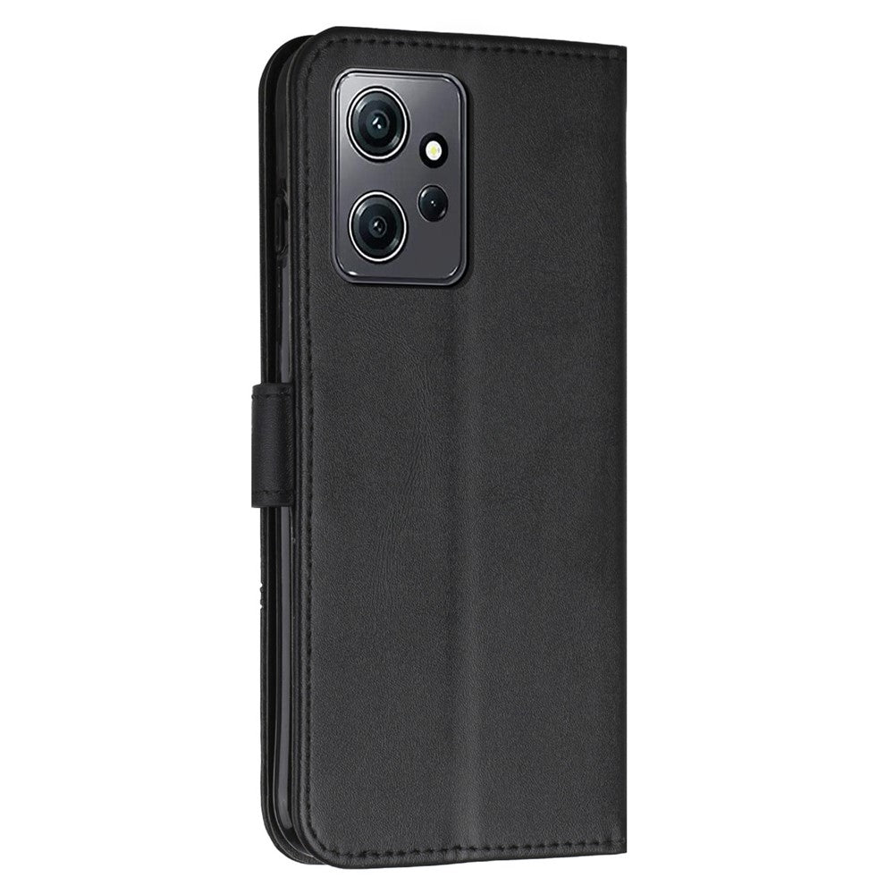 PU Leather Case for Xiaomi Redmi Note 12 4G Cell Phone Drop-proof Wallet Foldable Stand Cover