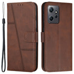 PU-läderfodral till Xiaomi Redmi Note 12 4G mobilmobil fallsäker plånbok vikbar stativskydd