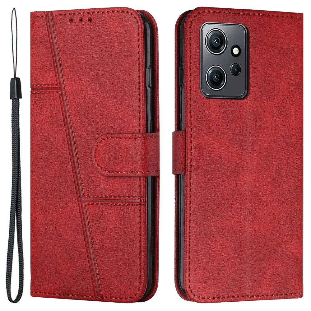 PU-läderfodral till Xiaomi Redmi Note 12 4G mobilmobil fallsäker plånbok vikbar stativskydd