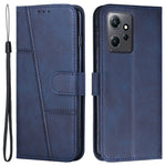 PU-läderfodral till Xiaomi Redmi Note 12 4G mobilmobil fallsäker plånbok vikbar stativskydd